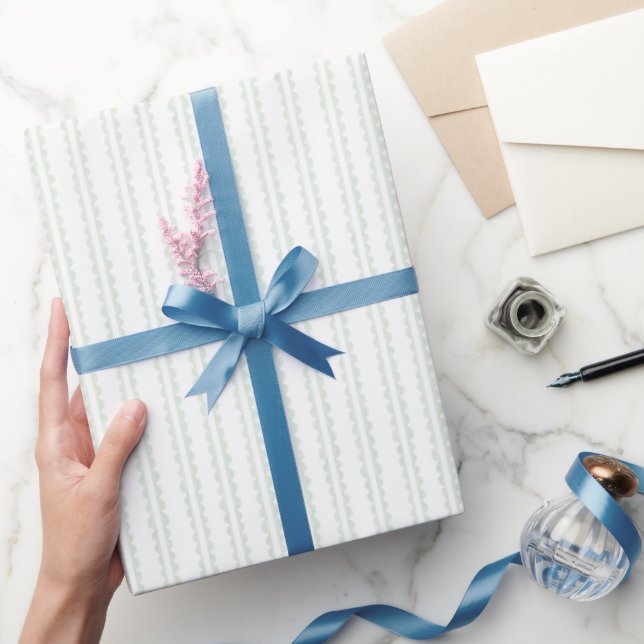 Papier Cadeau Saint-Jacques vert clair (Cadeaux)