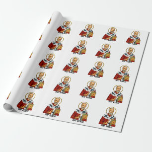 Papier Cadeau Saint Nicolas icône orthodoxe serbe des saints