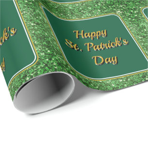Papier Cadeau Saint Patrick’s day scintillant parties scintillan