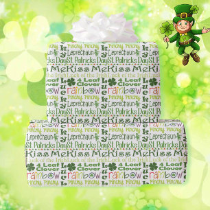 Papier Cadeau Saint Patrick's Day Clover Shamrock cadeau