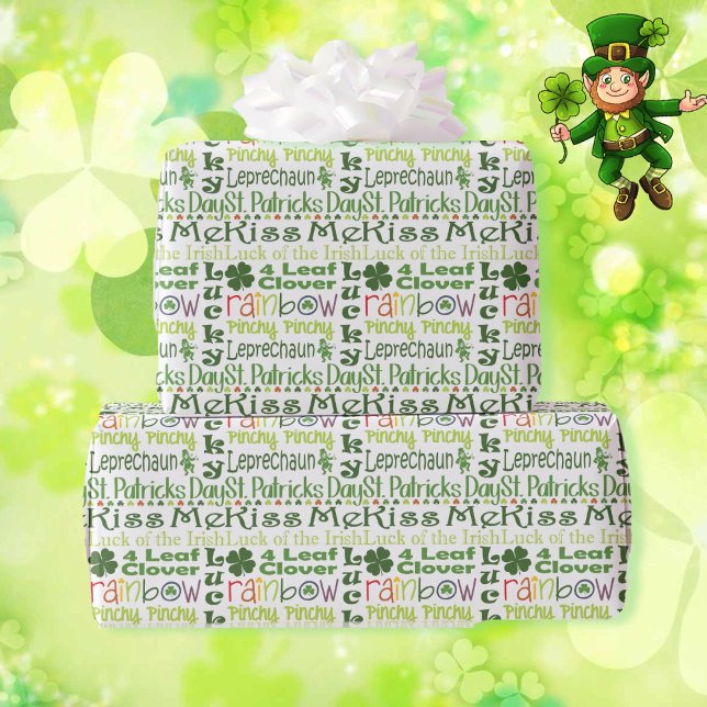 Papier Cadeau Saint Patrick's Day Clover Shamrock cadeau (Créateur téléchargé)