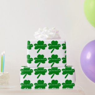 Papier Cadeau Saint Patrick's Day Shamrock