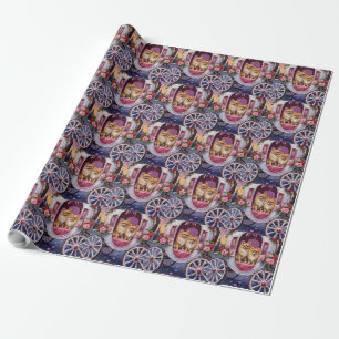 Papier Cadeau Saint-Valentin Chien Pomeranian 