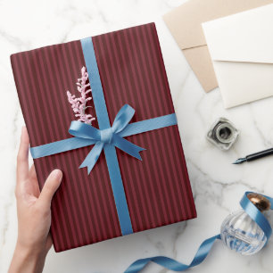 Papier Cadeau Saint-Valentin Rouge Cerise Minimaliste