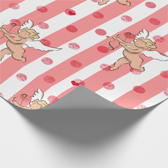 Papier Cadeau Saint Valentin's cupid angel pinky_large (Coin)