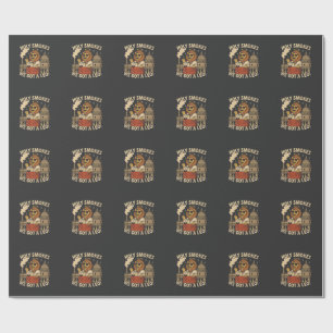 Papier Cadeau Sainte Fumée Pape Léon XIV Église chrétienne