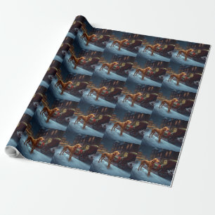 Papier Cadeau Saison de Noël de Vizsla