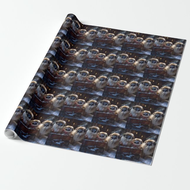 Papier Cadeau Saison des fêtes de Noël de Pékin (Déroulé)