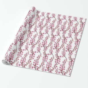 Papier Cadeau Sakura rose fleurit le motif sans couture