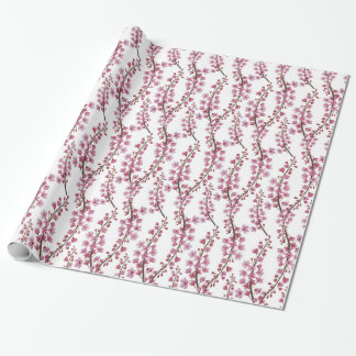 Papier Cadeau Sakura rose fleurit le motif sans couture