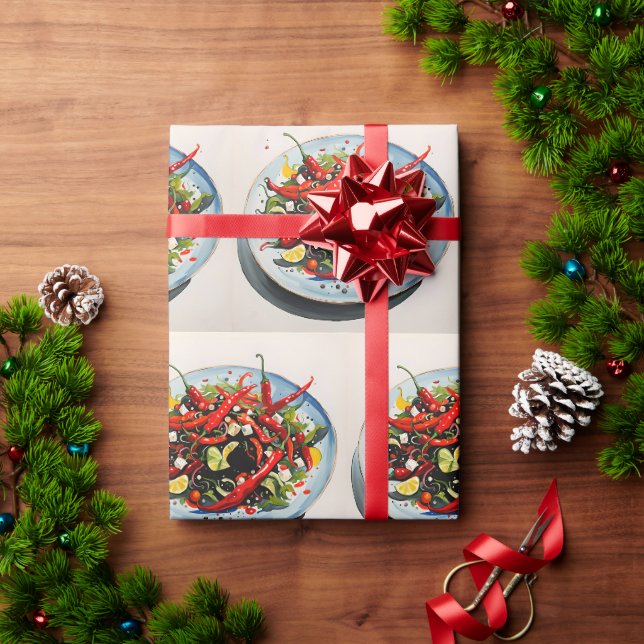 Papier Cadeau Salade de poivrons chauds (Cadeau de vacances)