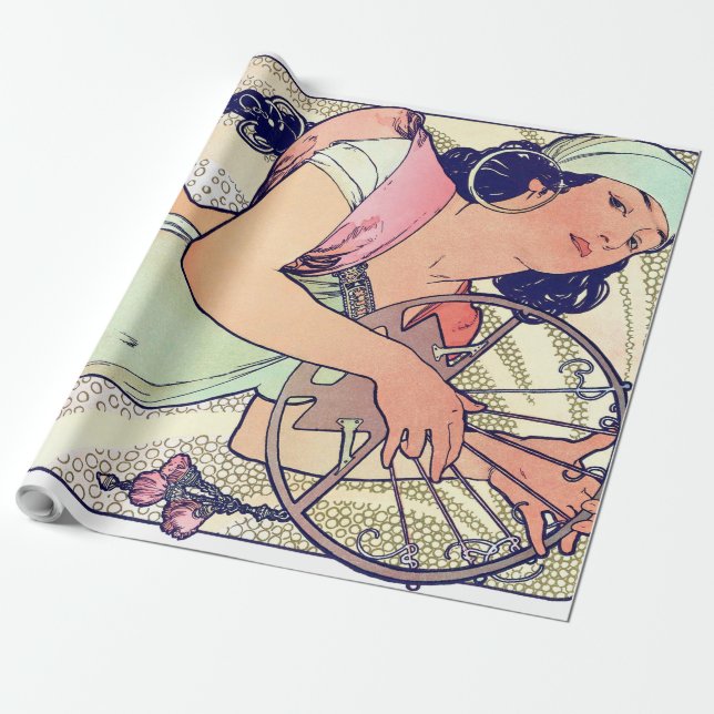 Papier Cadeau Salome, Alphonse Mucha (Déroulé)