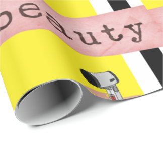 Papier Cadeau Salon de Beauté, Papier de barbier