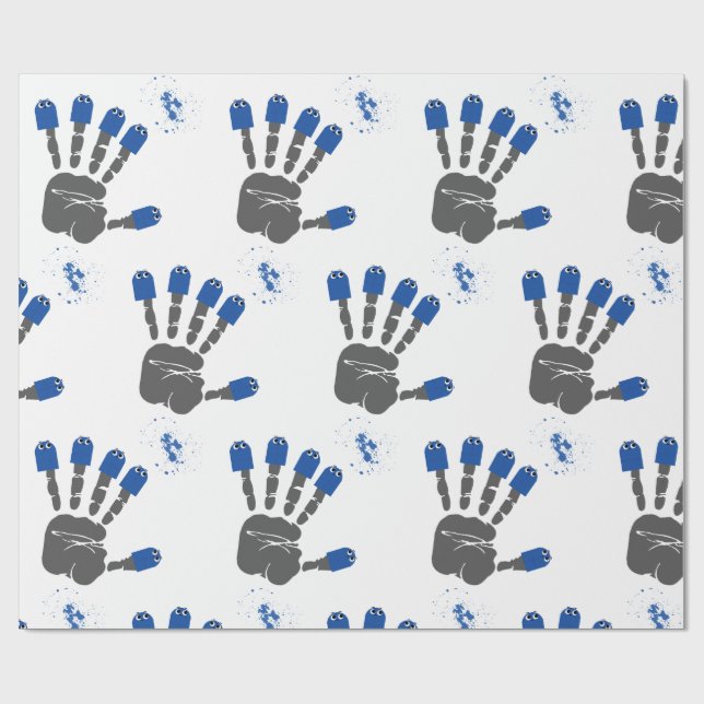 Papier Cadeau Salut cinq (Plat)
