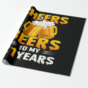 Papier Cadeau Salutations Et Bières À Mes 21 Ans Cadeau 21E Anni