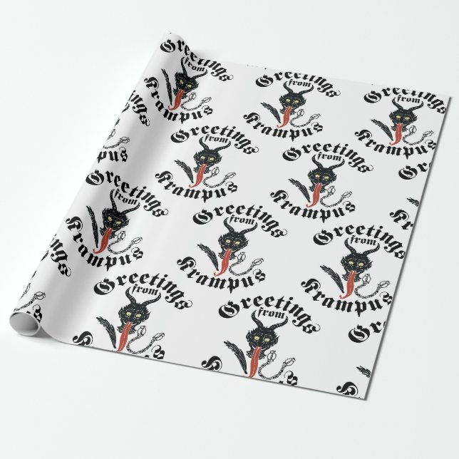 Papier Cadeau Salutations Krampus (Déroulé)