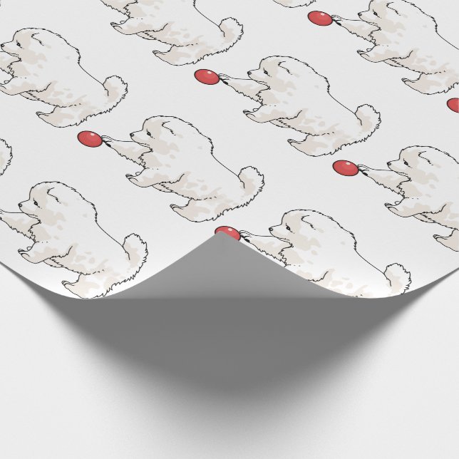 Papier Cadeau Samoyed Puppy (Coin)