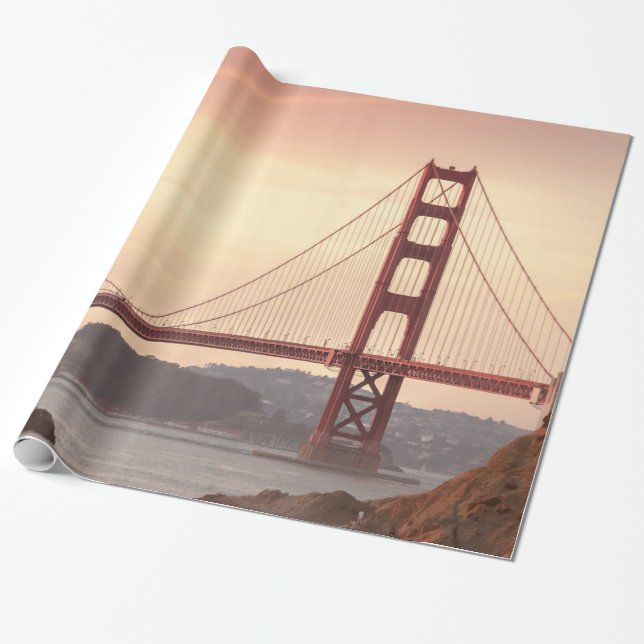 Papier Cadeau San Francisco California Golden Gate Bridge Photo (Déroulé)