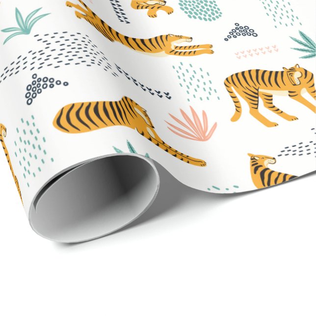 Papier Cadeau Sanctuaire du tigre (Coin rond)