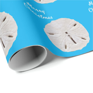 Papier Cadeau Sanddollar Motif Blue Beach Joyeux Noël 2025