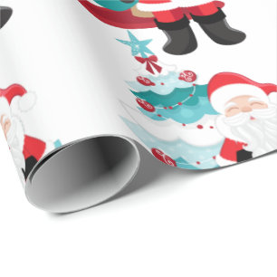 Papier Cadeau Santa Claus