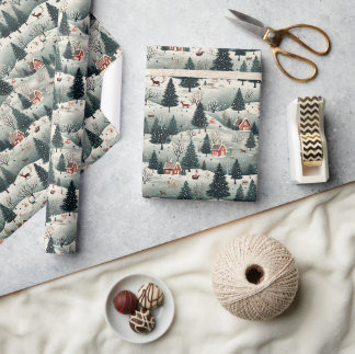 Papier Cadeau Santa Claus