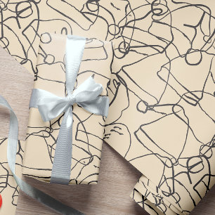 Papier Cadeau Santa Hat Jumble Un Élégant Noël Sous-Estimé