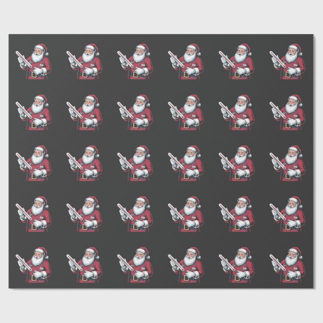 Papier Cadeau Santa Nurse Xmas Nursing Healthcare Worker   (Plat)