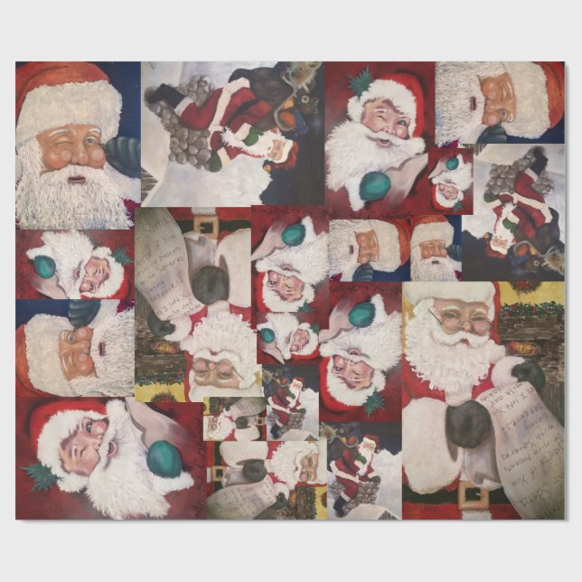 Papier Cadeau Santas  (Plat)