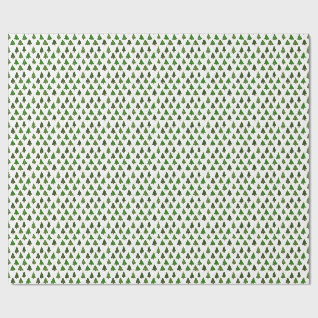 Papier Cadeau Sapin de Noël dessiné par des enfants (Plat)
