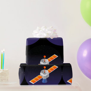 Papier Cadeau Satellite dans l'espace