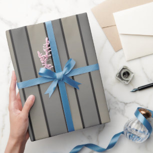 Papier Cadeau Satin Effet Grandes Motif Noir Et Beige