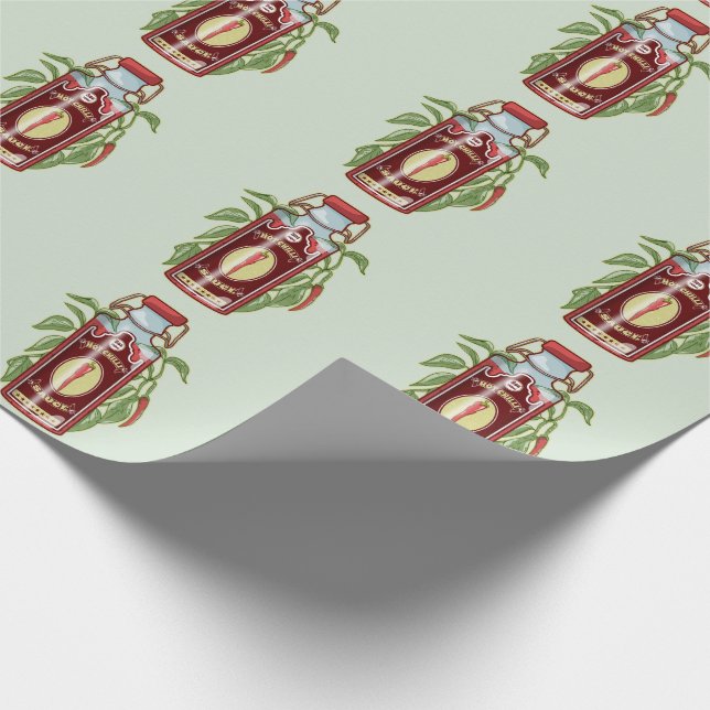 Papier Cadeau Sauce au chili chaud (Coin)