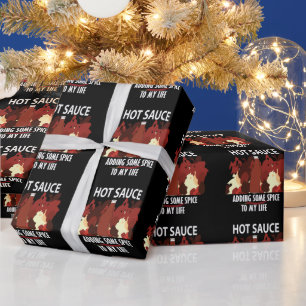 Papier Cadeau Sauce Piquante Ketchup Feu Piment Rouge