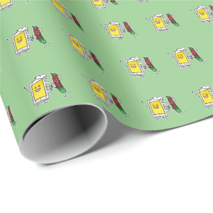 Papier Cadeau Saucisse de bière Octoberfest Oktoberfest lederhos