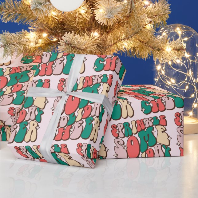 Papier Cadeau Saupoudrer Un Peu De Vacances Soirée Amusante Noël (Vacances)