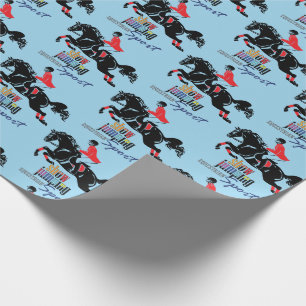 Papier Cadeau saut équestre