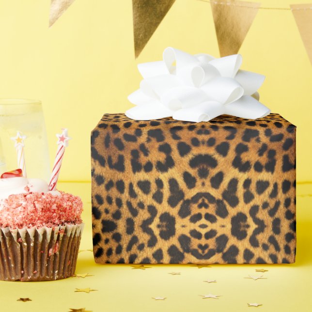 Papier Cadeau sauvage Safari animal guépard empreinte de léopard (Fête d'anniversaire)