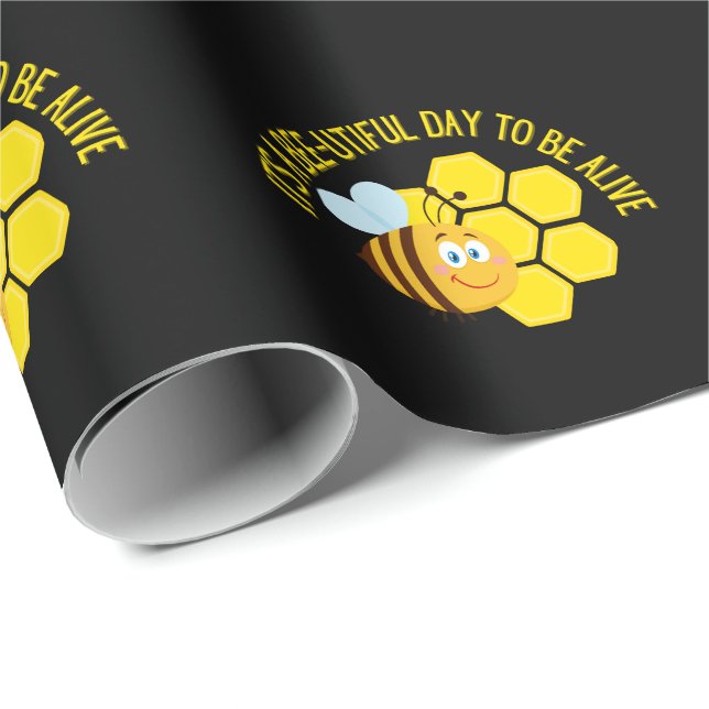 Papier Cadeau Save the Bees BEE Slogan Quotes Awareness Toxits (Coin rond)