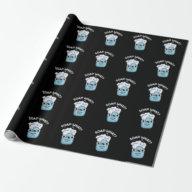 Papier Cadeau Savon Ce Drôle Soap Pun Soap Dark BG (Déroulé)