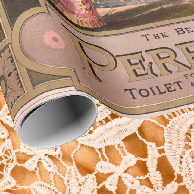 Papier Cadeau Savon de parfum Rose vintage Retro Lilac (Créateur téléchargé)