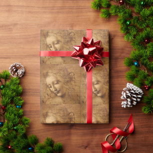 Papier Cadeau Scapigliata de Léonard de Vinci, Chef d'une femme