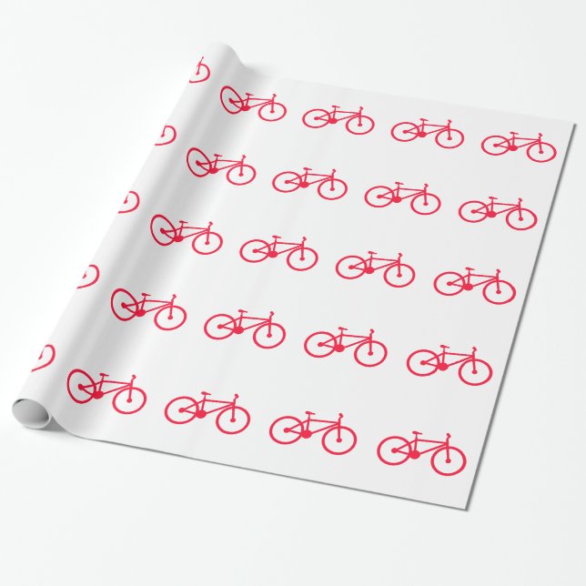 Papier Cadeau Scarlet rouge bicycle (Déroulé)