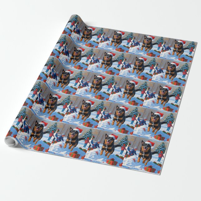 Papier Cadeau Scène belge de Noël de Malinoi (Déroulé)