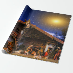 Papier Cadeau Scène de la Nativité