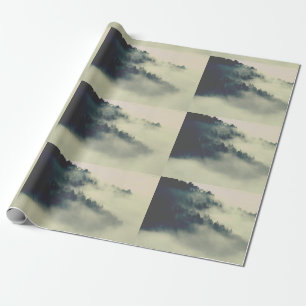 Papier Cadeau Scène de montagne moderne, Ethérée boisée