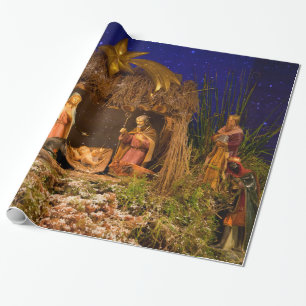 Papier Cadeau Scène de nativité
