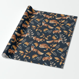 Papier Cadeau Scène Woodland Motifs sans couture