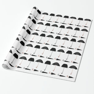 Papier Cadeau Scénographie de vecteur de parapluie