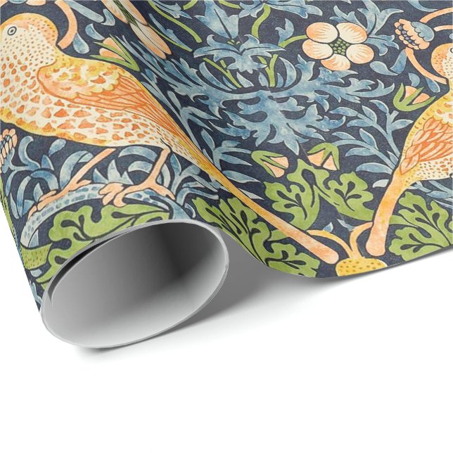Papier Cadeau Schéma floral William Morris Strawberry Thief (Coin rond)